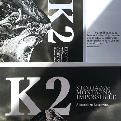 concept and graphic design for the book K2 Storia della montagna impossibile